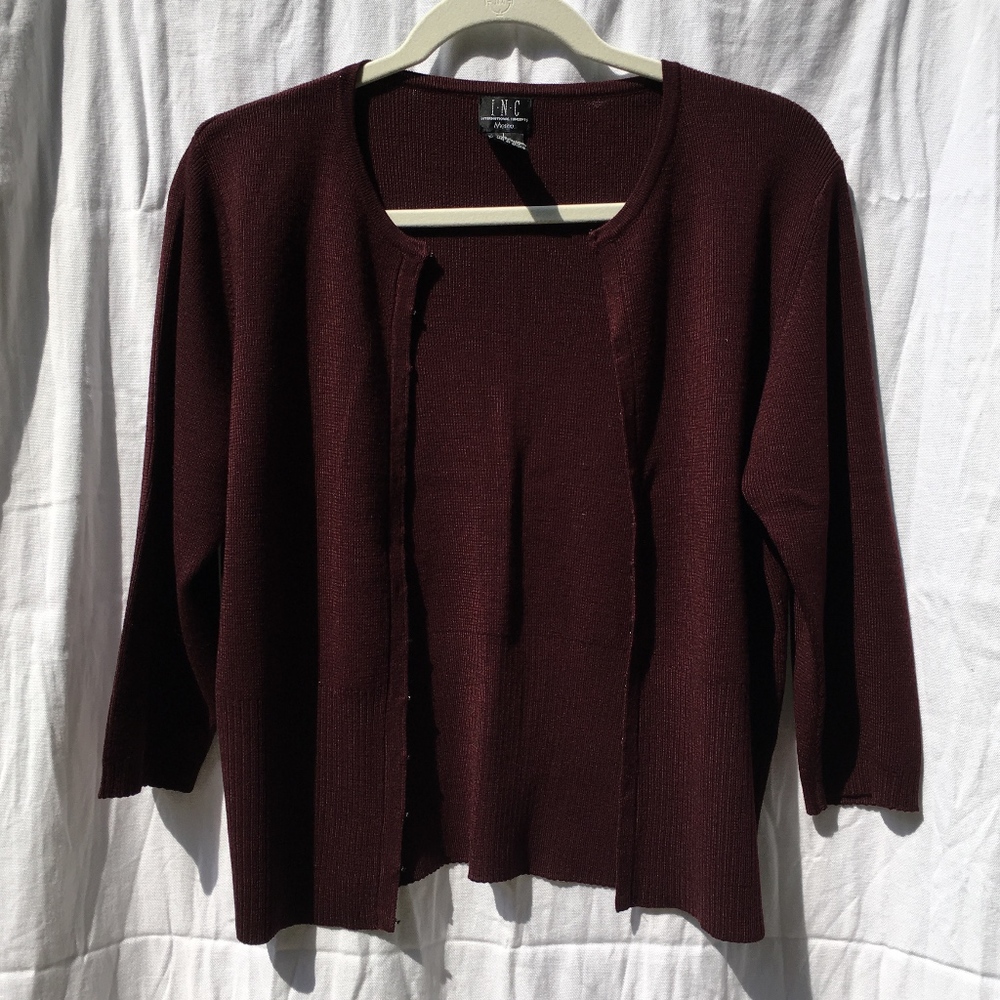 Pretty INC Merino Wool Fitted Retro Cardigan L